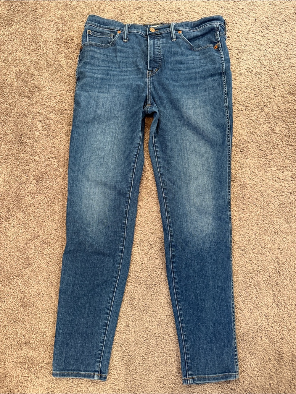 Madewell 10” High Rise Skinny Jeans - Faded Indigo
